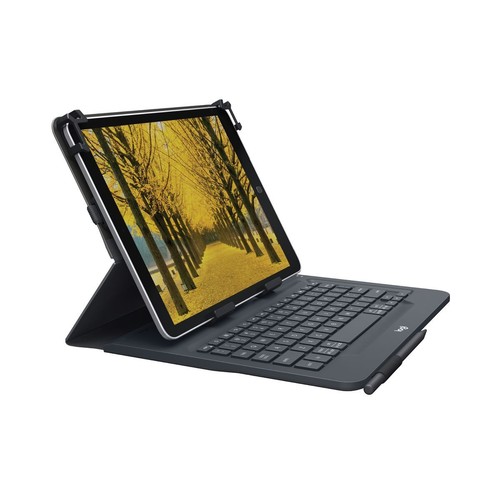 Logitech Universal Folio Tastatur für Mobilgeräte Schwarz Bluetooth UK-Layout - Bild 7 von 8