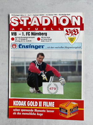 BL 93/94 VfB Stuttgart - 1. FC Nürnberg, 16.10.1993 - Eike Immel
