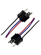 4PCS 9003 H4 LED Headlight Fog Lamp Bulb Socket Adapter Connector Male Plug Kit