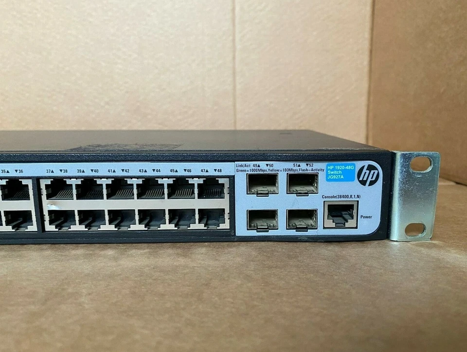 HP 1920-48G with Brackets HP JG927A 48-Port Gigabit Switch (Inc VAT) - Image 3 of 4