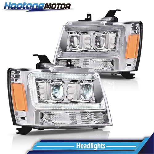 For 07-14 Chevy Tahoe Suburban Avalanche Chrome Housing Amber Corner
