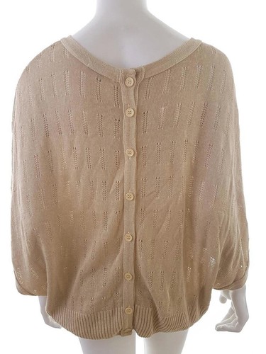 ASOS T. 12 (40) Beige Blusa Túnica de punto Viscosa Manga 3/4 - Imagen 3 de 5