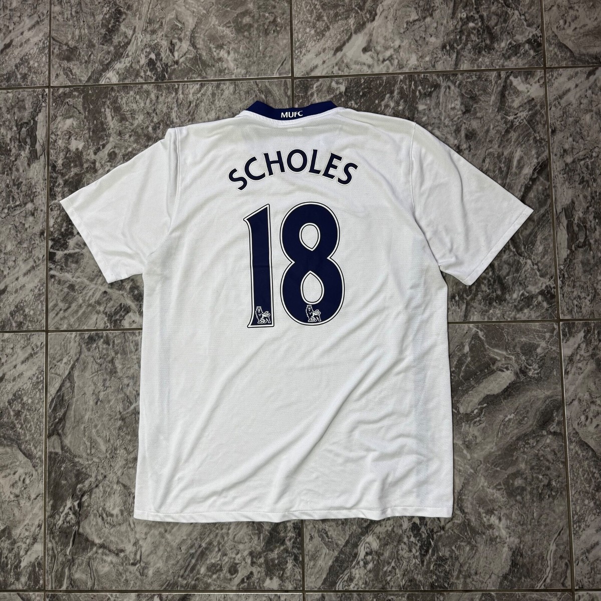Nike Manchester United Scholes #18 Away Football Shirt 2008/10 | eBay