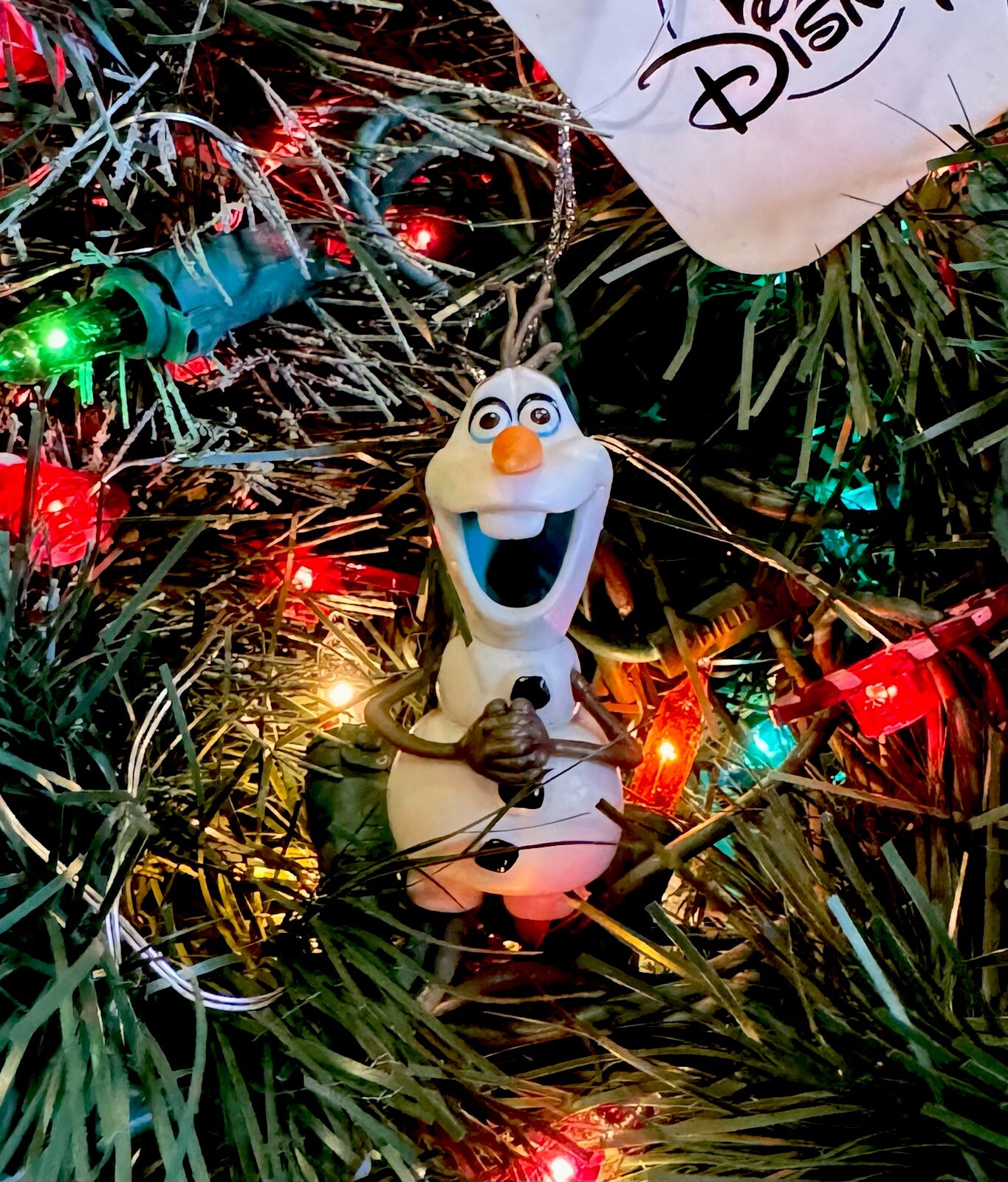 2024 Disney Frozen Happy Olaf Snowman Christmas Tree Ornament New with Tag