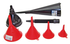 6 Pc Funnel Set Transmission And Motor Oil Water Filler 2-12 3 4 5in 18 15 L