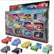 Cars Disney Pixar 12 Macchinine, Saetta Mcqueen Cricchetto Macchine Giocattolo