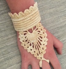Crochet Fingerless Summer Gloves Boho Lace Cotton Handmade Cotton Women's
