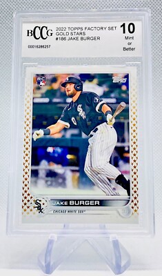 2022 Topps Jake Burger Gold Stars Parallel Rookie Card #186 - BCCG 