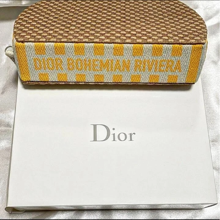 Dior metallic shop clutch