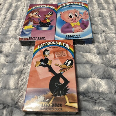 Sealed VHS Tapes Cartoons R Fun Porky Pig & Daffy Duck Lot Of 3! New ...