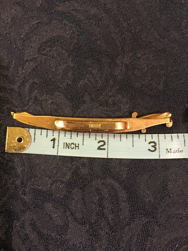 Vintage Antique SWANK Sword Cutlass Tie Clasp Clip w/ Cobalt Pearloid Handle - Picture 5 of 5