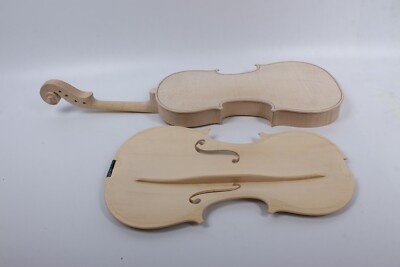 New Unfinished Violin 4/4 DIY Flame Maple Violin Hand made Spruce top Not glued