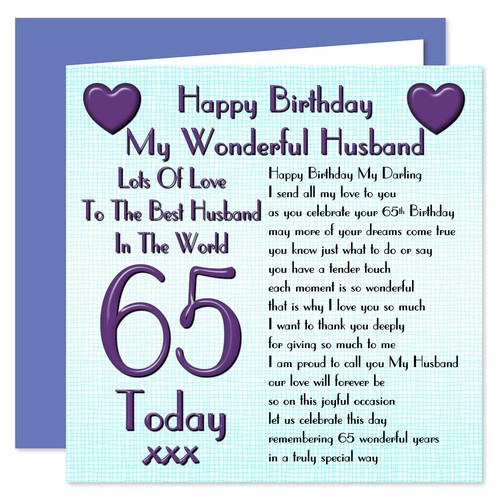 My Wonderful Husband Lots Of Love Happy Birthday Card - Age Range 30 - 100 Years - Picture 3 of 22