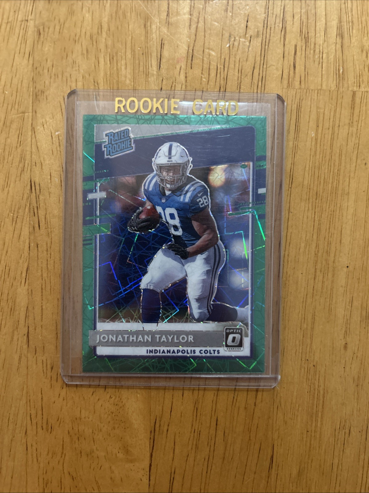 2020 Donruss Optic Football Jonathan Taylor GREEN VELOCITY PRIZM RATED ROOKIE SP