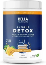 Bella 400g All Natural Extreme Detox Powder  Mango Flavor