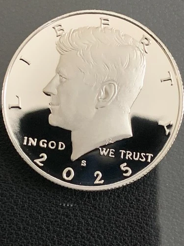 2025 S Proof Kennedy .999% SILVER Half Dollar nice frosty coin, actual shown