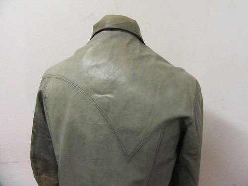 VINTAGE LEVI LEATHER TRUCKER MOTORCYCLE JACKET SIZE M, ACE PATINA - Picture 15 of 22