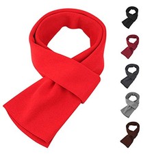 Men's Long Thick Soft Warm Knit Cotton Cashmere Feel Scarves for Large Red