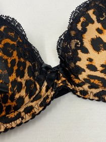 Agent Provocateur Molly Leopard Silk Bra 32D