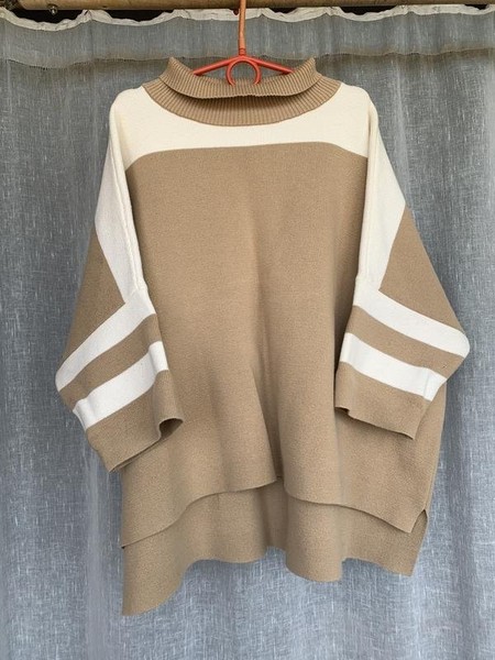 Women French Connection Sweater Beige Cotton One