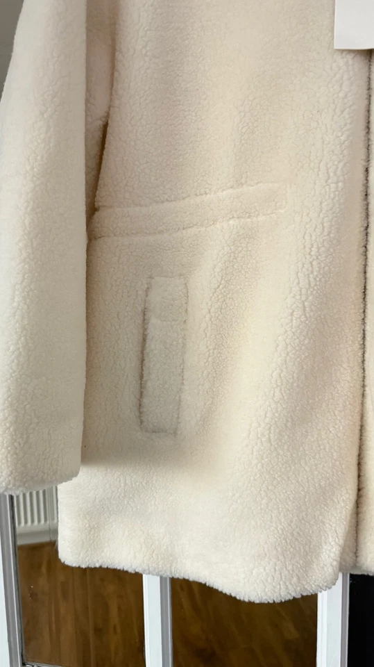 Stunning BNWT M&S Autograph cream borg hooded coat - 14 - Image 4 of 4