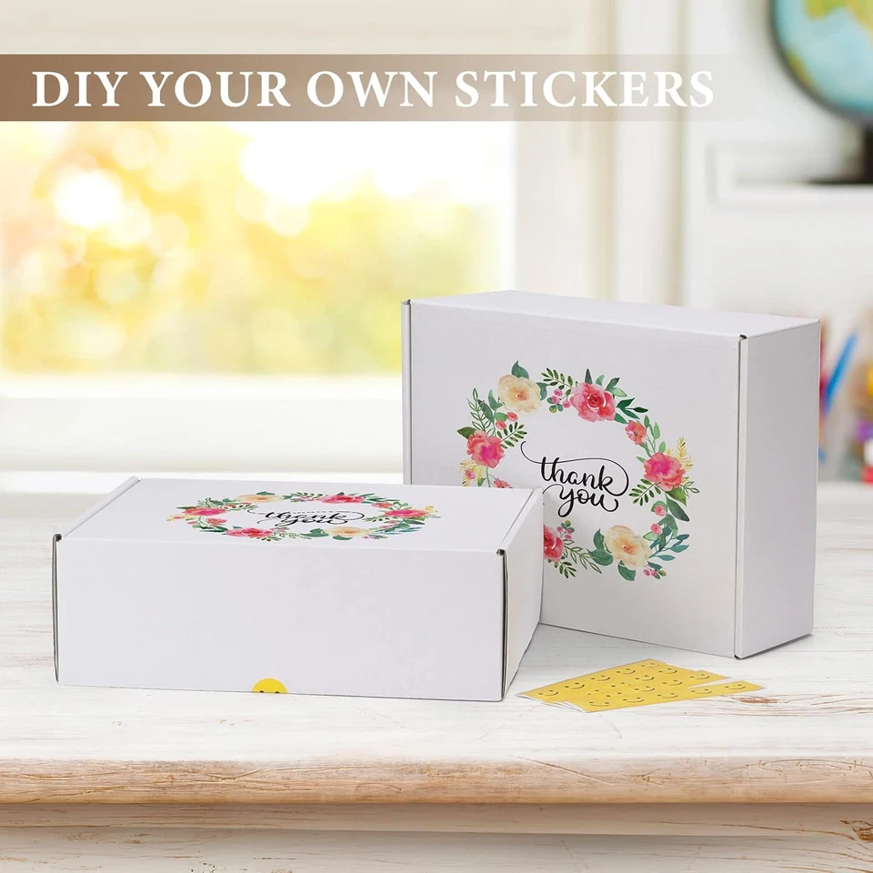 Scatola Bianca a Doppia Faccia,Scatola Di Cartone 30.48X22.86X10.16 Cm,Scatola p - Immagine 3 di 4