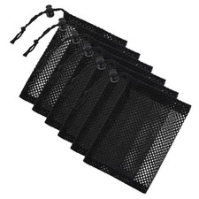 6 Pcs Mesh Bag, 6 X 4" Mesh Drawstring Bag, Portable Nylon Storage Bags Small