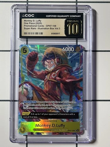 Monkey.D.Luffy illustration Box Promo Vol.3 OP07-109 CGC Pristine 10