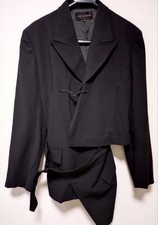 COMME des GARCONS AD1988 Archive Kung Fu Belted Jacket Asymmetric Blazer Black M