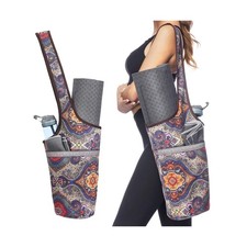 Ewedoos Canvas Yoga Mat Bag Fits Most Mats Yoga Bag with Large Storage Pocket...