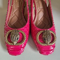 Fuschia Pink Chelsea block slingback heels Kurt Geiger London EU41 / UK8 NEW