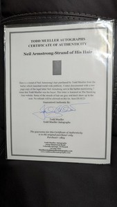 Authentic Piece Of Niel Armstrong's Hair