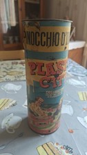 PINOCCHIO D'ORO 1960 PLASTIC CITY ITALO CREMONA TUBO IN LATTA CON COSTRUZIONI