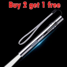 1000 Lumens USB Rechargeable Mini LED Flashlight Stainless Steel Pen Light`