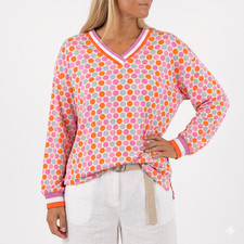 Zwillingsherz Tunika Bluse Damen Shirt Punkte...
