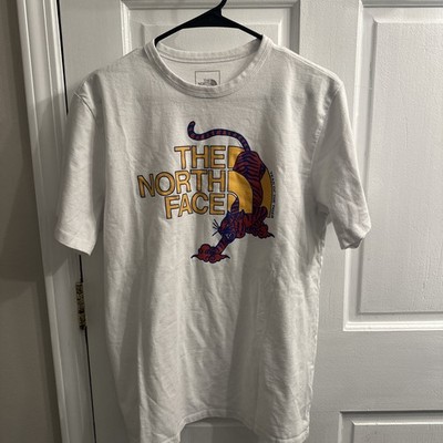 North Face T Shirt Mens M White Year of the Tiger Graphic Short Sleeve Cotton