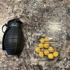 Toy-Hand Grenade for CS Battle Game,with 9 Foam Ammo X-small, Black-xsmall