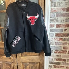 Pro Standard Chicago Bulls Varsity Jacket XL Black Wool Classic Championship