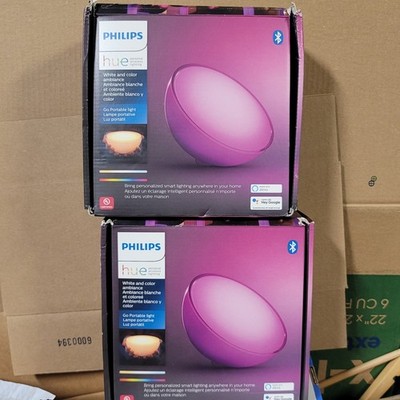 2 PACK Philips Hue Go Portable Light LED Table White Color Ambiance BOX DAMAGE 