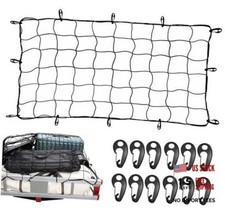 Heavy-Duty Cargo Net 3' x 5' Stretches to 6' x 10' Wide 6" Mesh with 12