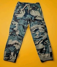 Wrangler Boys Cargo Jogger Pants Size 8 Regular Camo Elastic Waist Drawstring