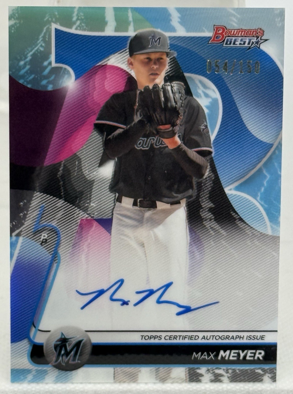 2020 Bowman's Best - Best of 2020 Autographs Max Meyer 54/150 Marlins