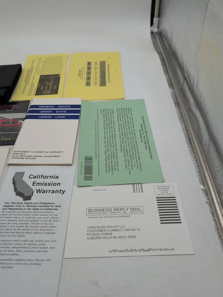 Dodge Charger 2012 manual del propietario con estuche OEM envío gratuito SXT SRT Foto 4 de 4