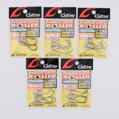 5 Packs of 5 Owner Cultiva Range Roller Jig Head 1/32oz #1/0 Ships Free From USA