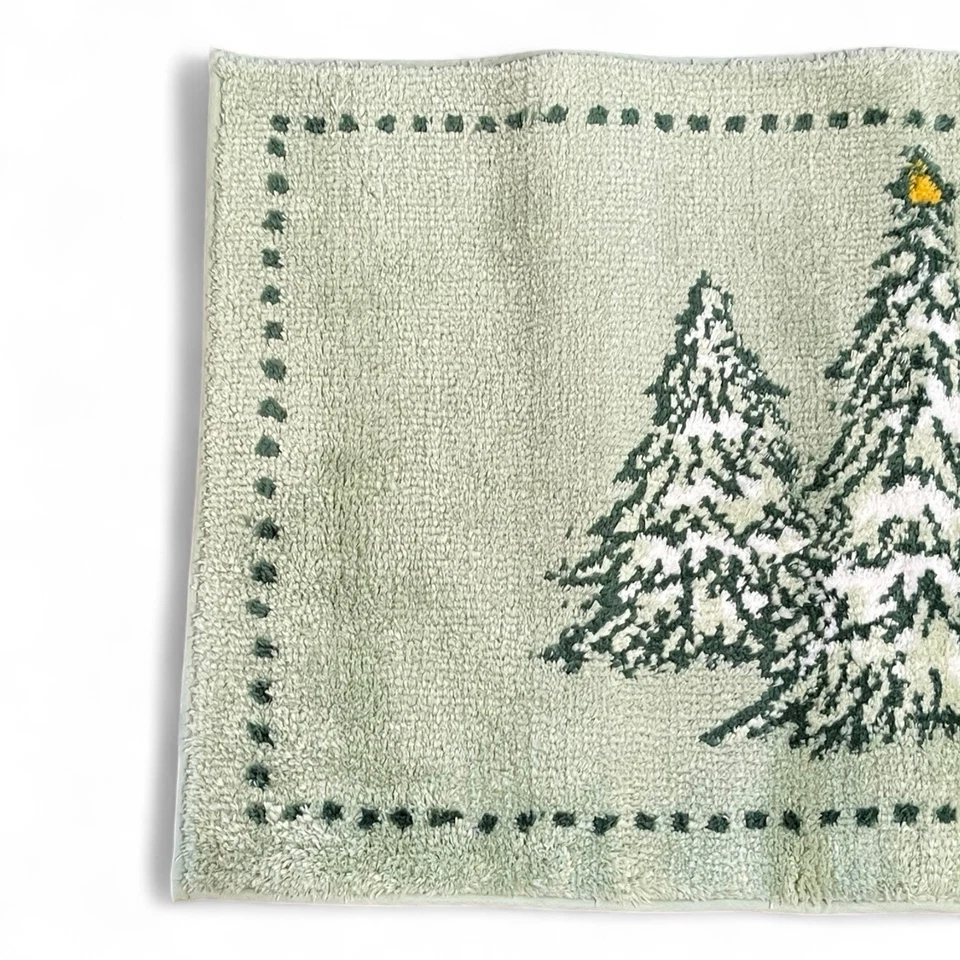 "Alfombra de baño Martha Stewart Everyday Christmas Trees verde 20x32"" vacaciones" Foto 2 de 4