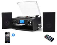 Bluetooth Record Player Turntable with Stereo Speaker, LP Vinyl to MP3 Converter