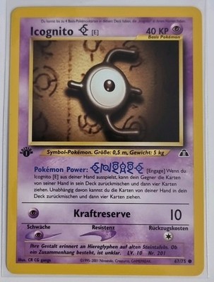Icognito E 67/75 Neo Discovery 1.Edition Pokemon Tcg  Deutsch Excellent