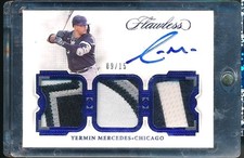 2022 Panini Flawless Yermin Mercedes Triple Patch Autographs Sapphire #/15