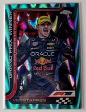 2025 Topps Chrome F1 | Grand Prix Winner 113 Max Verstappen Aqua Refractor /199