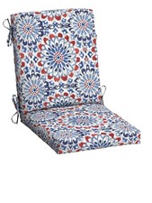 Arden Outdoor Dining Chair Cushion, 20 in x 20 in, Weather-Proof, Patriot